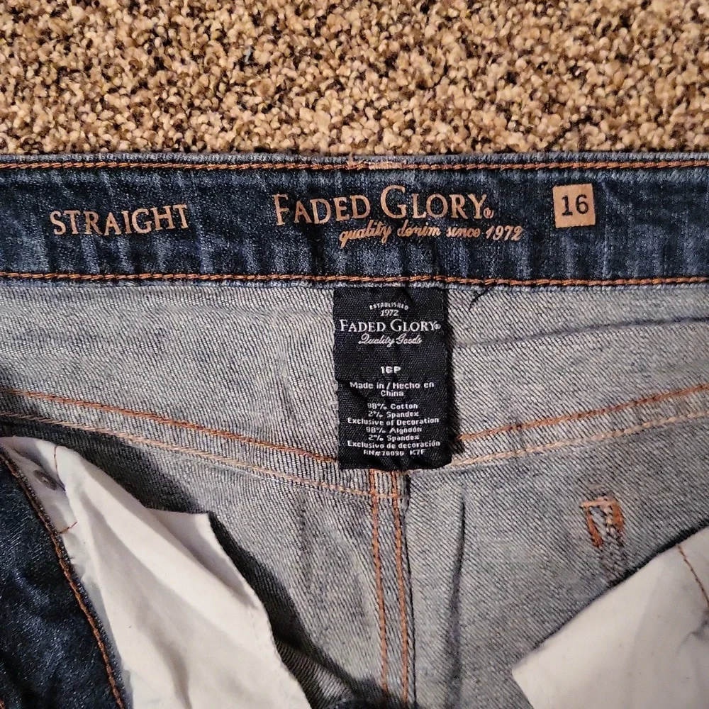 EUC Faded Glory Straight leg. Size 16P - Picture 3 of 7